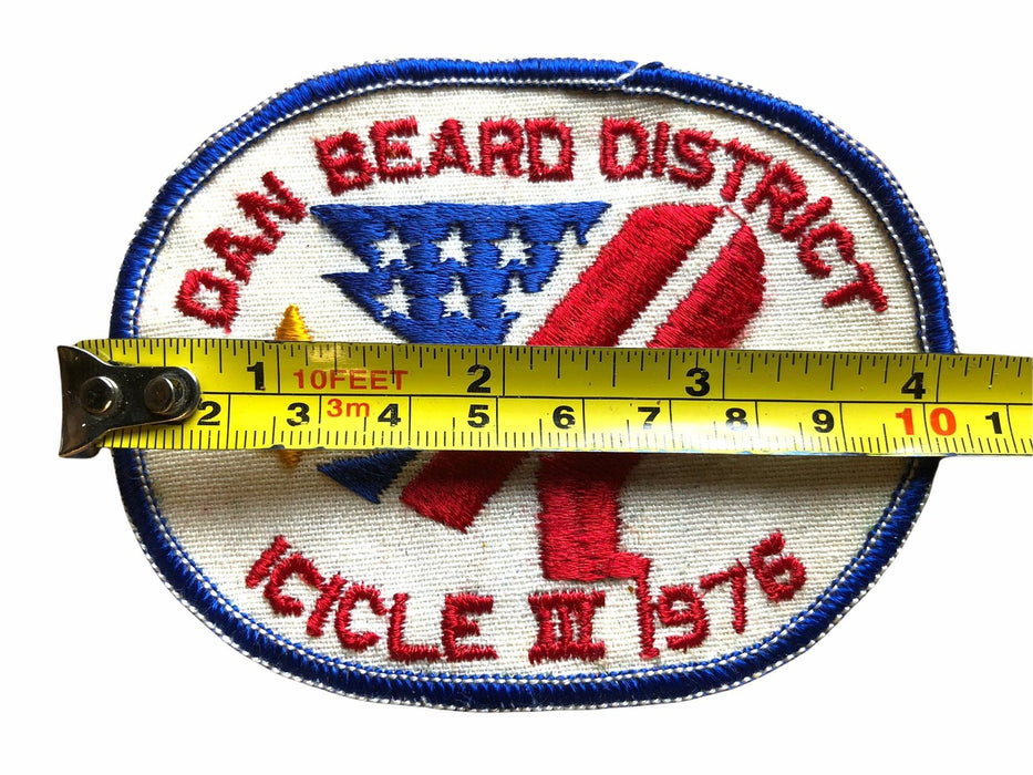 Boy Scouts Patch Insignia Dan Beard District Icicle 3 Three 1976 Vintage Paper 4