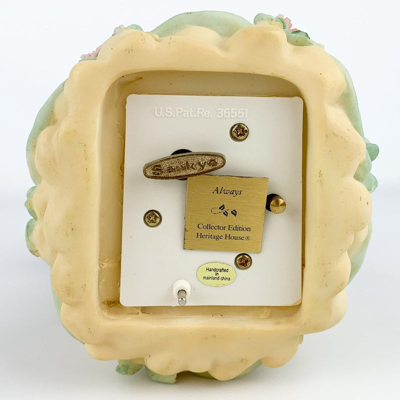 Heritage House Angel Bathing Baby Always Song Rocking Music Box 10