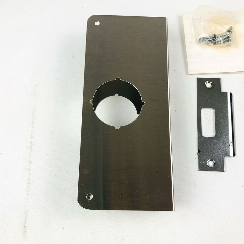 Mag Install-A-Lock Door Lock Reinforcer Repair Guard 2-S Satin Stainless Steel
