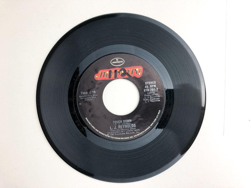 L. J. Reynolds 45 RPM 7" Single Touch Down / Don't Worry Polygram 1984 Record 2