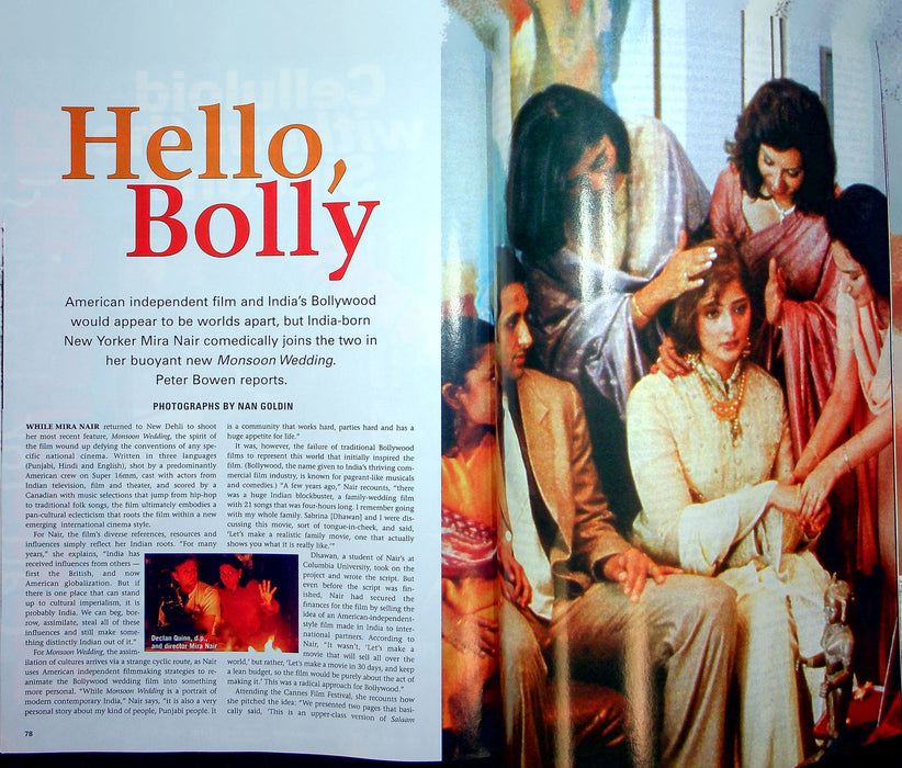 Filmmaker Magazine Winter 2002 India Bollywood Mira Nair Monsoon Wedding