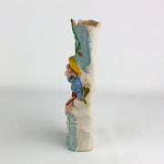 Occupied Japan Bisque Colonial Boy Sitting w/ Vine Bud Vase 6.25 Inches 4