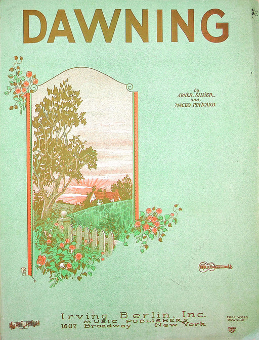 Sheet Music Dawning Abner Silver Maceo Pinkard 1927 Irving Berline Piano Song 1