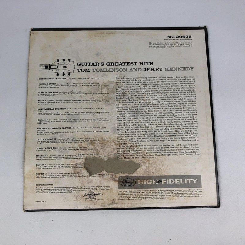 Tom Tomlinson and Jerry Kennedy Guitars Greatest Hits Record LP MG 20626 Mercury 2