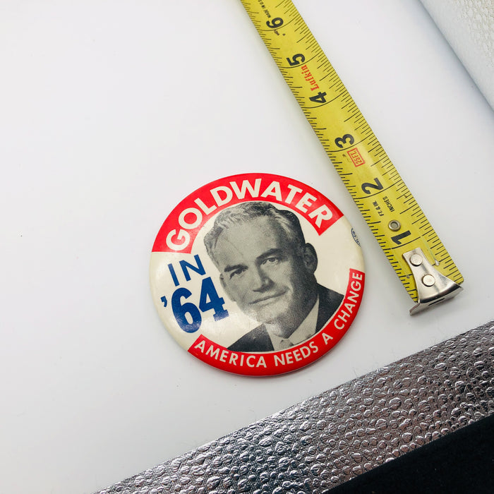 Barry Goldwater Button 3" Presidential Candidate 1964 America Needs A Change