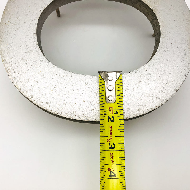 Cast Aluminum Letter O 8" Sign Spanjer Bro Chicago Brushed Architectural Salvage