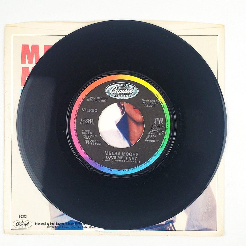 Melba Moore Love Me Right Record 45 RPM Single B-5343 Capitol Records 1983 3