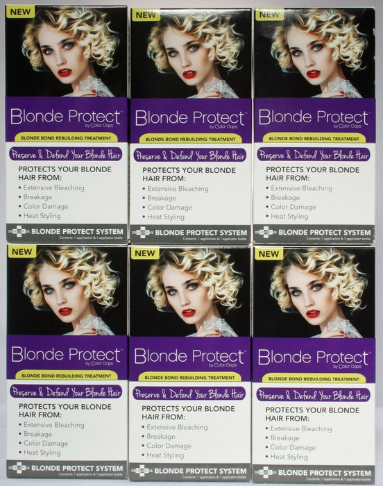 6x Color Oops Blonde Protect Bond Rebuilding Treatment Bleached Highlighted Hair