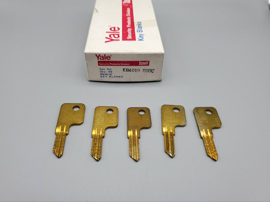 5x Yale EB1019 Key Blanks B10L Keyway Brass 4 Pin NOS 3