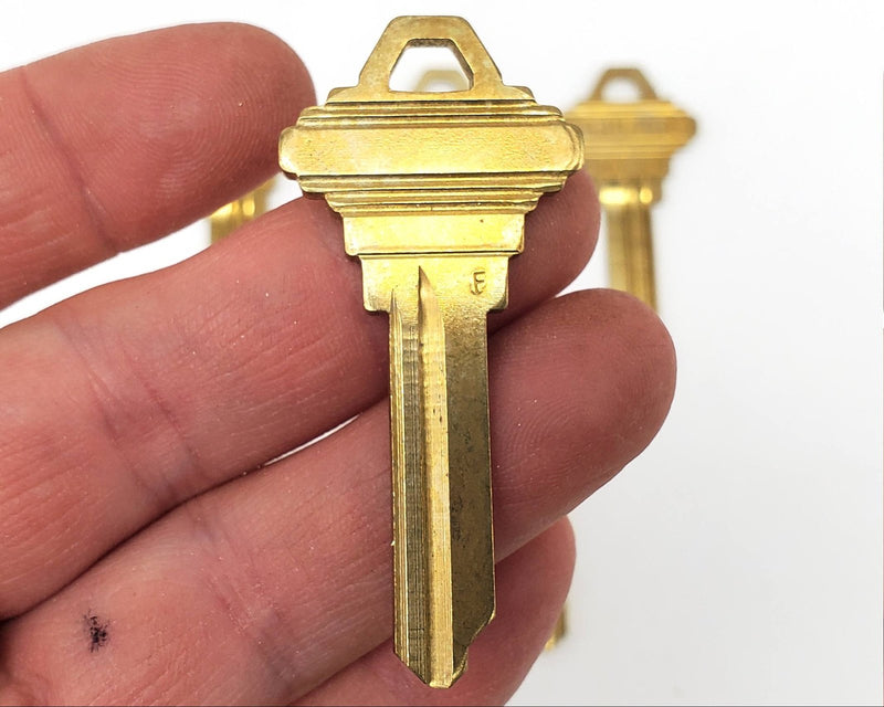 5x Schlage Control 35-056 F Key Blanks Nickel Silver 6 Pin NOS 2