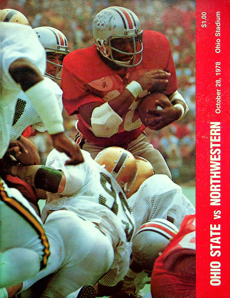 Ohio State Buckeye Football Program Oct 28 1978 Vs. Northwestern Wildcats