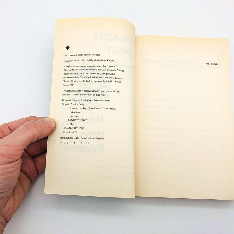 Maxine Hong Kingston Book Tripmaster Monkey Paperback 1990 San Francisco 1960s 7