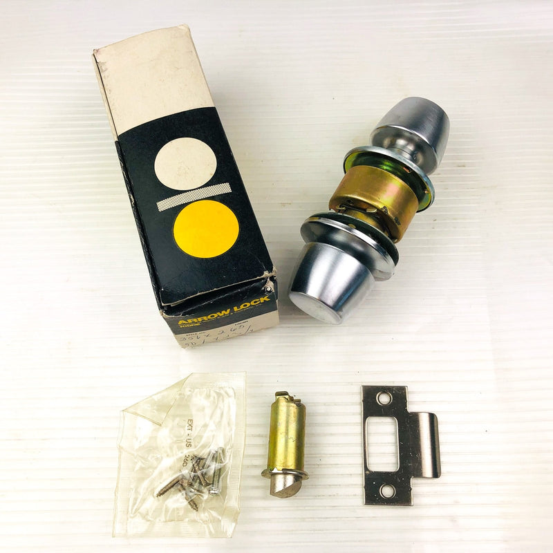 Arrow 356 Closet Door Knob Passage Knobset 2-3/4" Backset Dull Chrome 26D 2