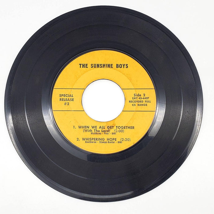 The Sunshine Boys Not My Will 45 RPM EP Record Not On Label 45-4406 2