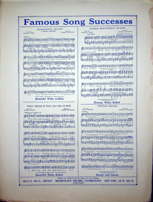 Sheet Music When The Oriole Sings In The Old Apple Tree J W Callahan W Odell 2