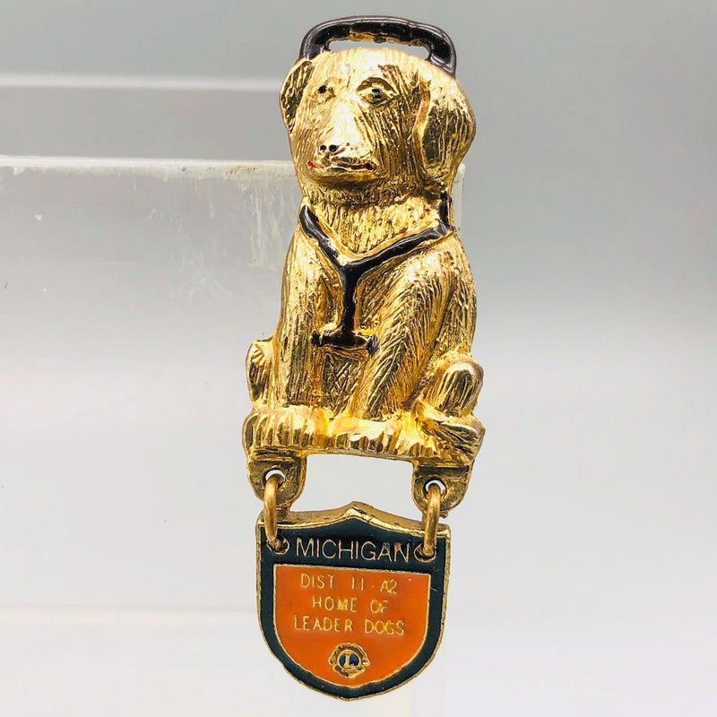 Vintage Lions Club Lapel Pin Pinback Dist 11-A2 Leader Dogs Michigan Sheepdog