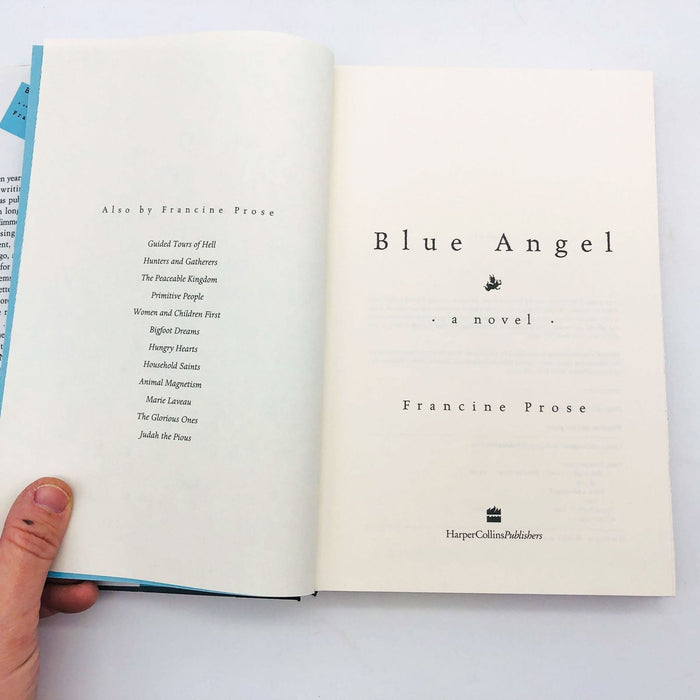 Francine Prose Book Blue Angel Hardcover 2000 1st Edition Sexual Harrassment 7