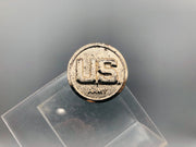 Vintage US Army Lapel Safety Pin Pebble Background Border 8