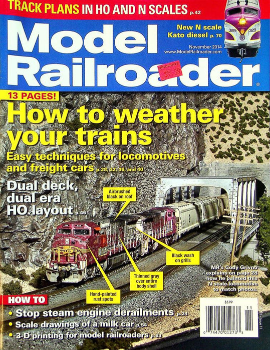 Model Railroader Magazine November 2014 Vol 81 No 11 Weather Your Trains