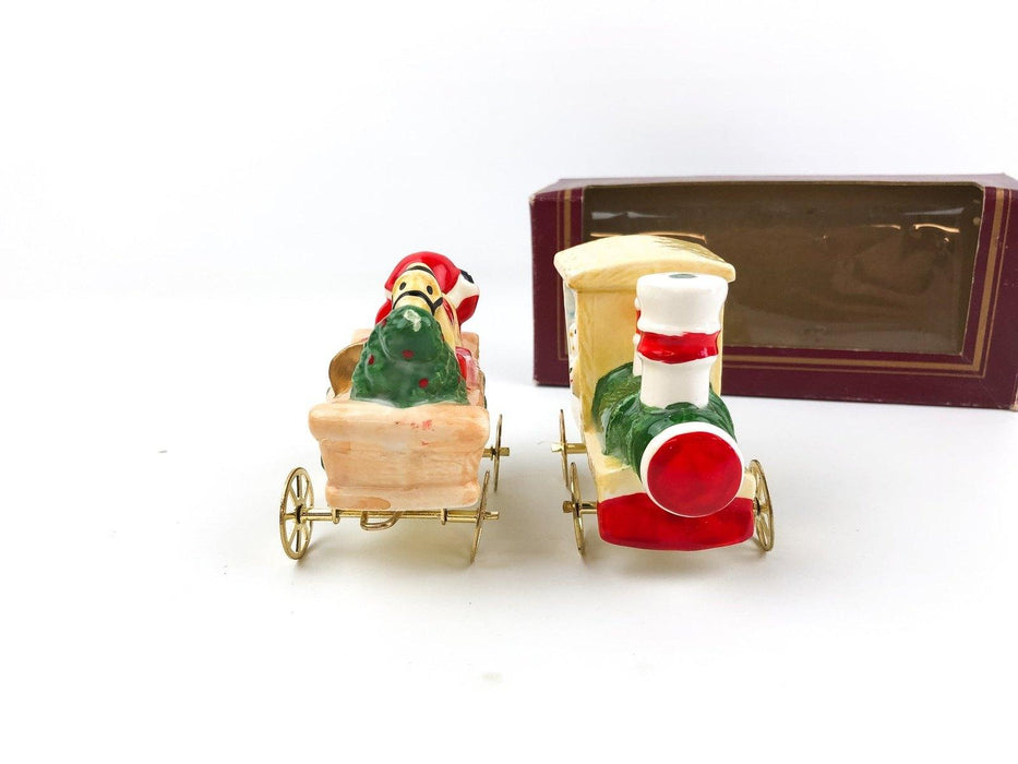 Trem Trinds Ceramic Train Set Santa Traveling with Original Box 5