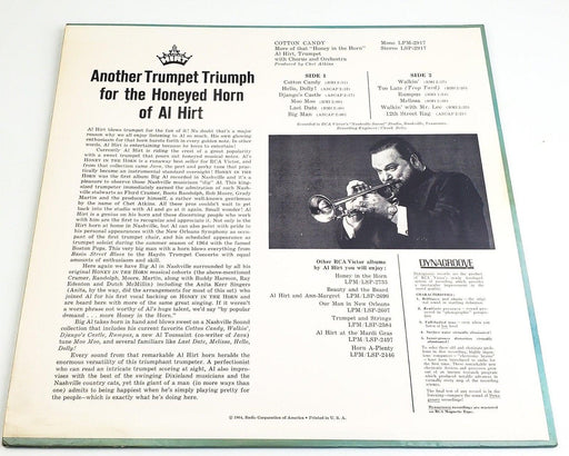 Al Hirt Cotton Candy 33 RPM LP Record RCA Victor 1964 LPM-2917 2