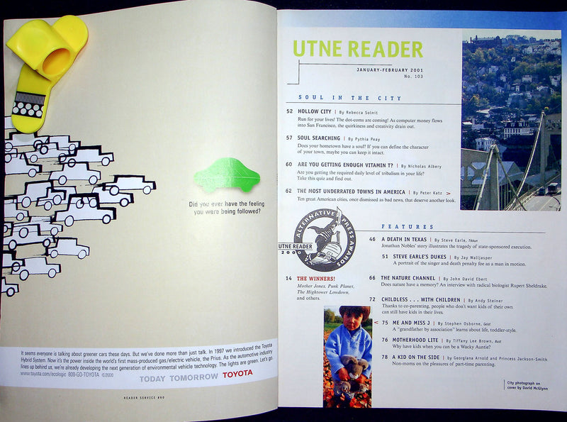 UTNE Reader Magazine February 2001 Hollow City San Francisco Rich Poor Poverty