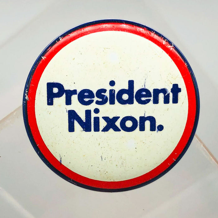 President Nixon Button 1" Pin Presidential Political Campaign Red White Blue 3