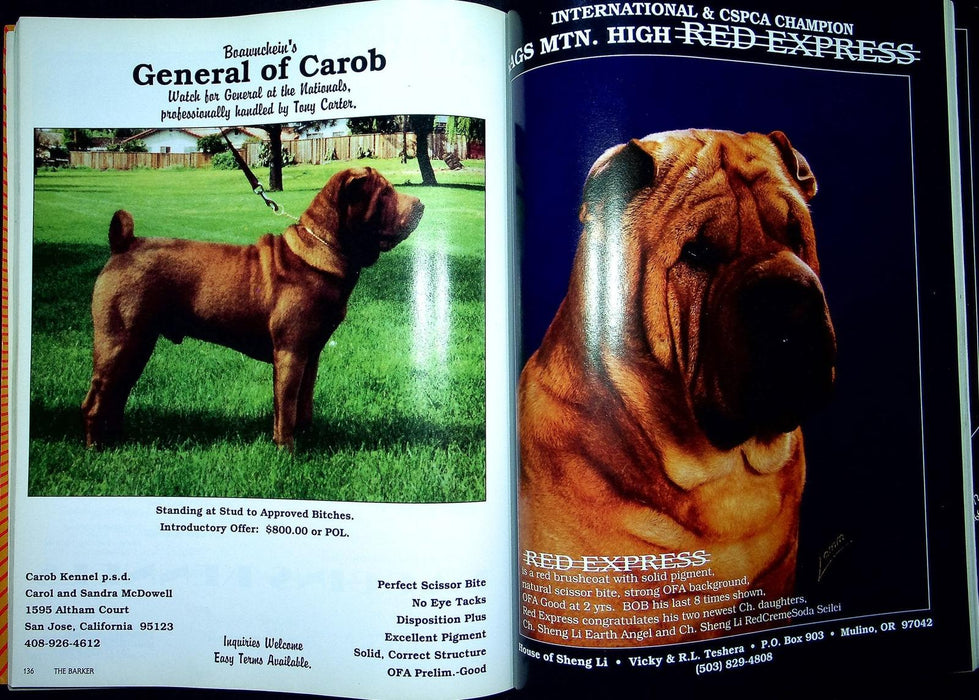 The Barker Magazine May June 1992 Shar-Pei Dog Mating Your Dog AKC New Directory