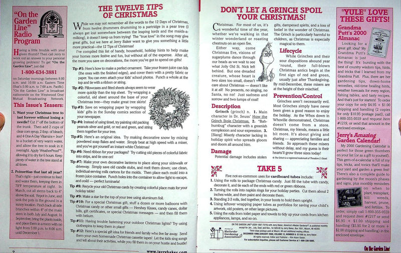 On The Garden Line Magazine December 1999 Grow your own Christmas Tree