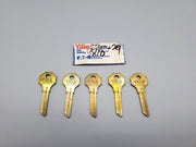 5x Yale E9810 Key Blanks Brass Hexagonal Bow USA Made Vintage NOS 3