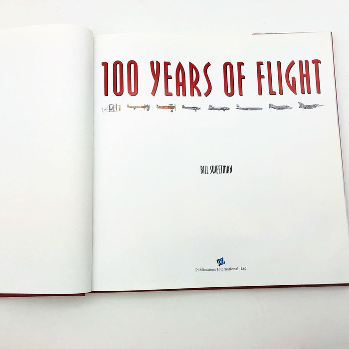 100 Years Of Flight Hardcover Bill Sweetman 2002 1st Edition Biplanes Boeing 707 6