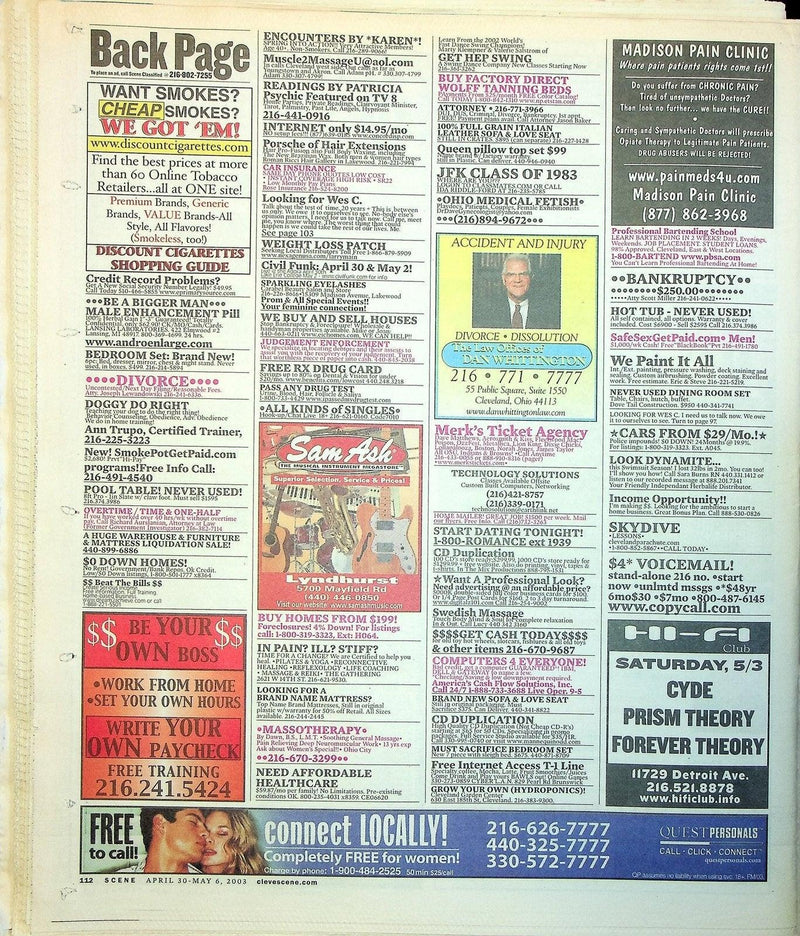 Cleveland Scene Magazine April 2003 No 16 DJ G Spot Underground MixMaster Ohio 4