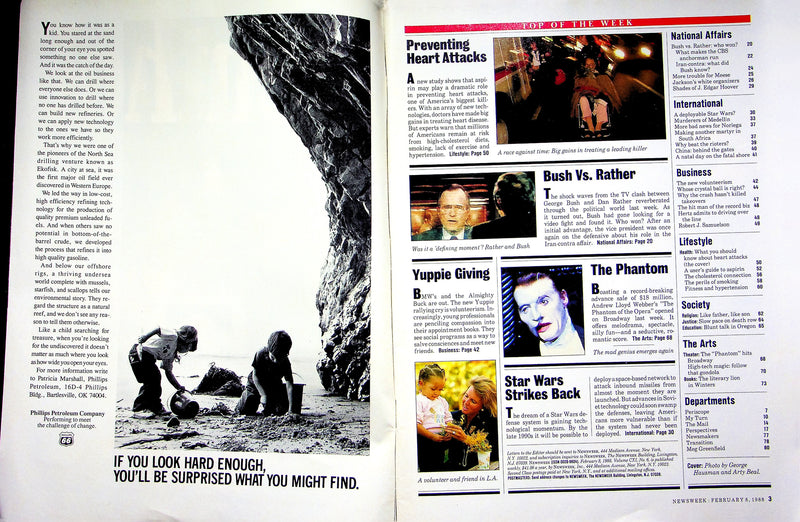 Newsweek Magazine February 8 1988 Reagan Leakproof Nuclear Shield Tim Robertson 2