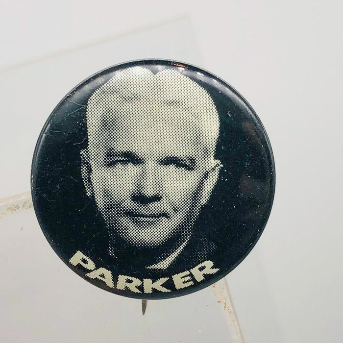 Parker Political Campaign Button Pin .875" Lithographers Union Label Vintage 5