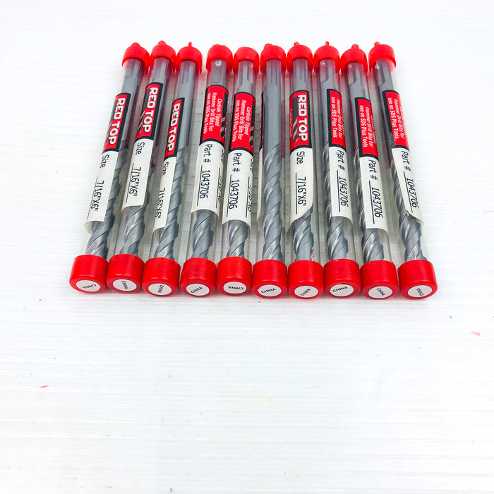 5-pk Rotary Hammer Drill Bits 7/16"x6" SDS Plus 3.5" LOC Carbide Tip Concrete