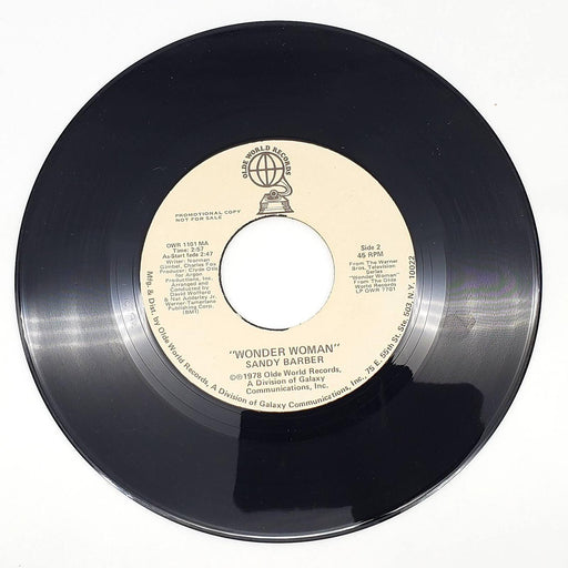 Sandy Barber Wonder Woman 45 RPM Single Record Olde World Records 1978 OWR 1101 2