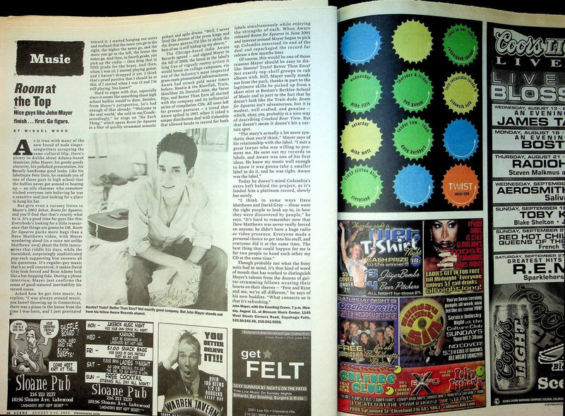 Scene Magazine Cleveland Scene Magazine August 2003 No 32 Aimee Mann John Mayer Inter ...