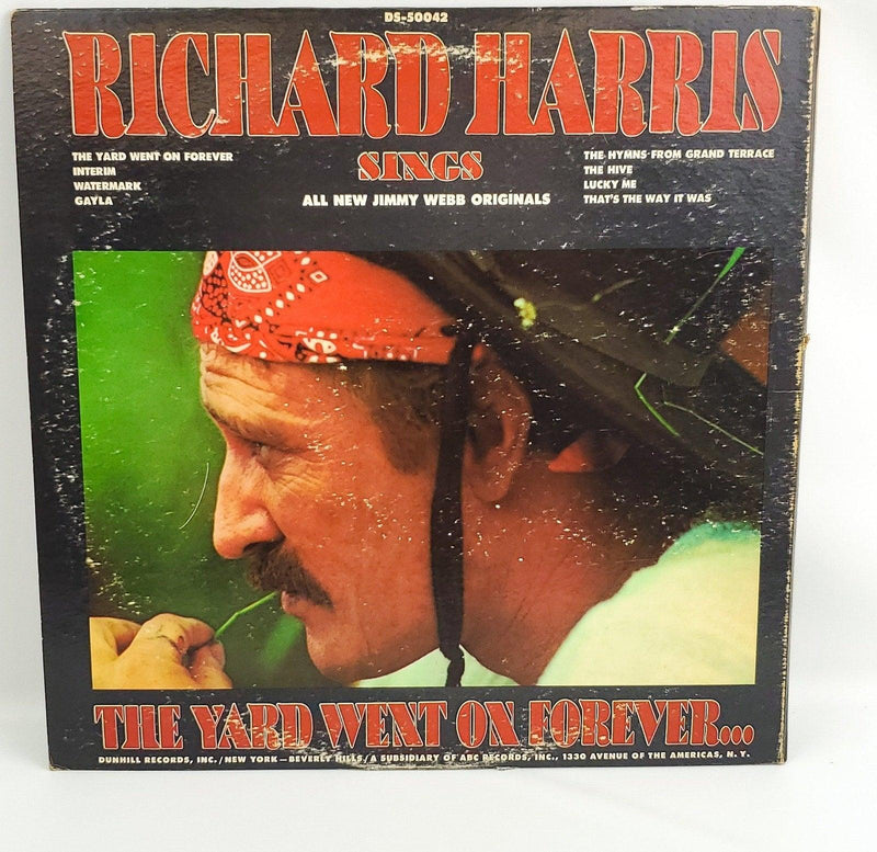 Richard Harris The Yard Went On Forever Record 33 RPM LP DS-50042 Dunhill 1968 2