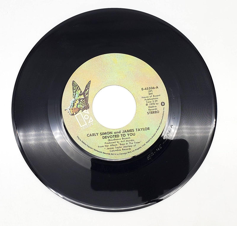 Carly Simon Devoted To You / Boys In The Trees 45 RPM Single Record Elektra 1978 1