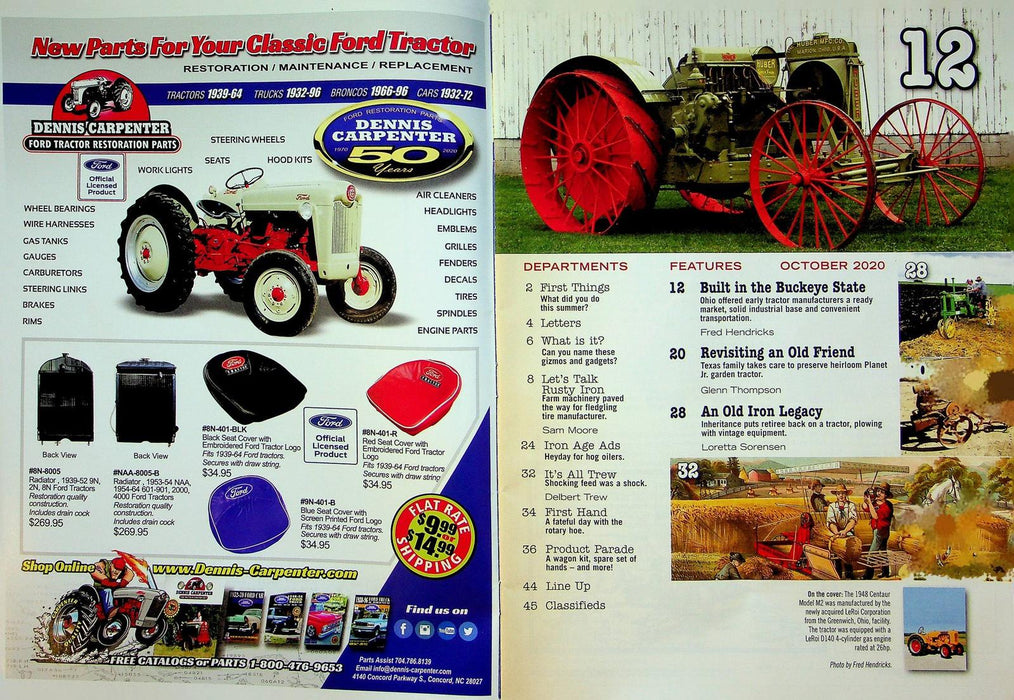 Farm Collector Magazine October 2020 Vol 23 # 3 Old Iron Legacy