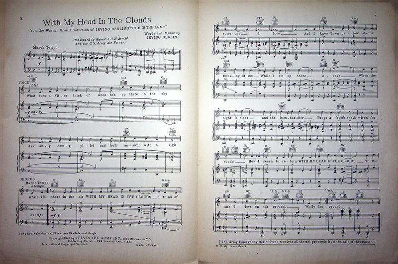 Vintage Sheet Music I Left My Heart At The Stage Door Canteen This Is The Army 2 3