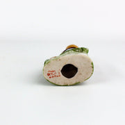 Occupied Japan Little Boy Plaid Pants w/ Basket & Flower Bouquet 3.5 Inches 3