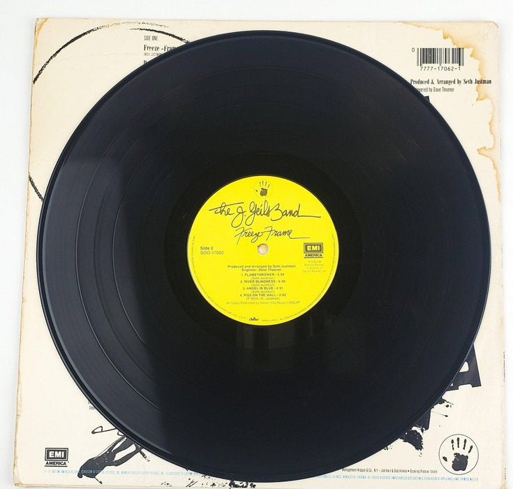 The J. Geils Band Freeze Frame Record 33 RPM LP SOO-17062 EMI 1981 w/ Pic Sleeve 4