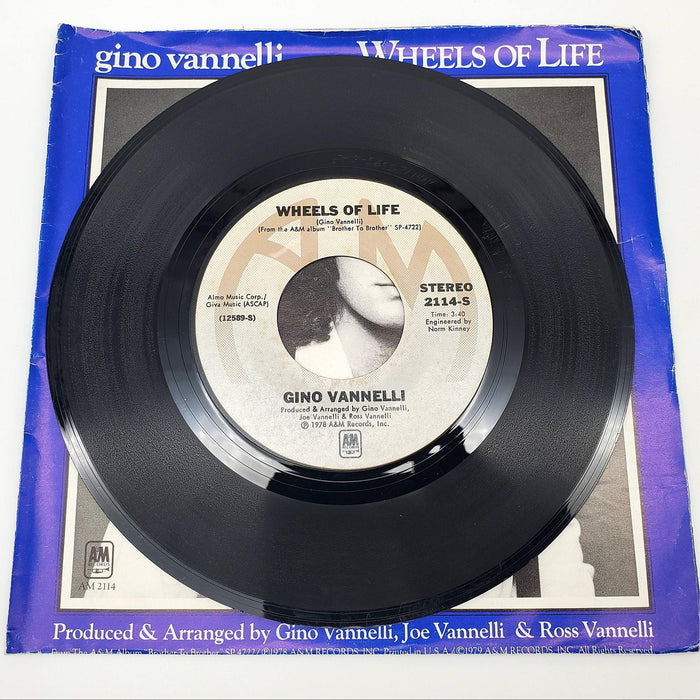Gino Vannelli Wheels Of Life Single Record A&M 1978 2114-S POSTER SLEEVE 3