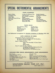 Sheet Music South Ray Charles Bennie Moten T Hayes 1941 WW2 Piano Song 3