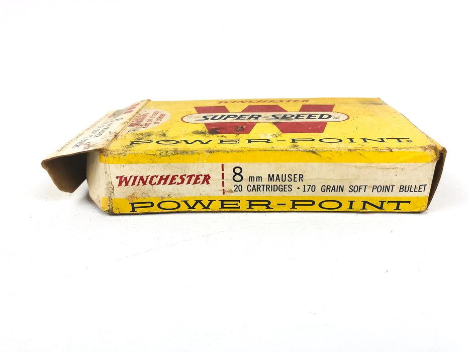 Winchester Super Speed Power Point 8 mm Mauser 170 Gr. Soft PT Bullet Empty Box