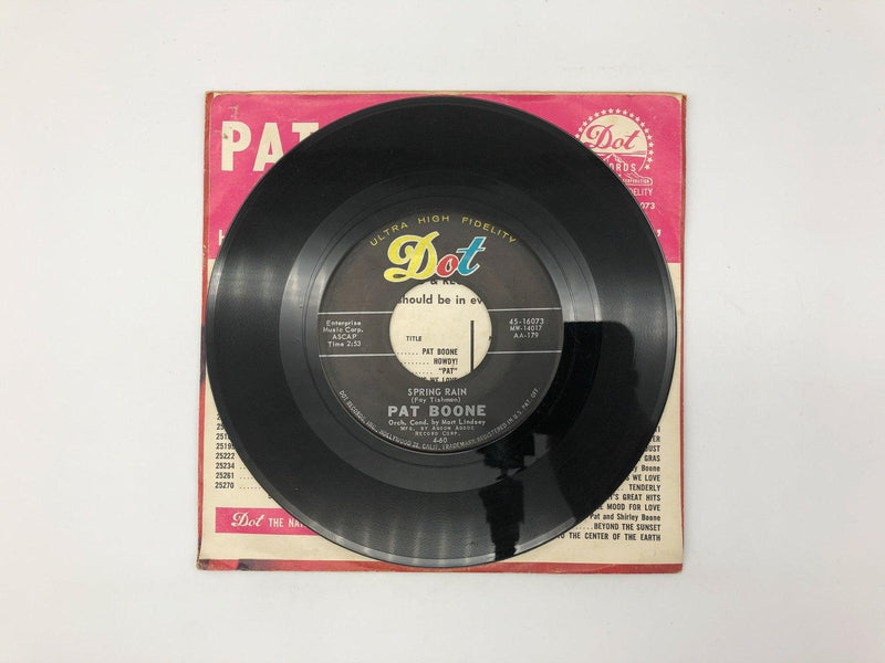 Pat Boone Spring Rain / I'm Walkin' The Floor Over You Record 45 Single 45-16073 3