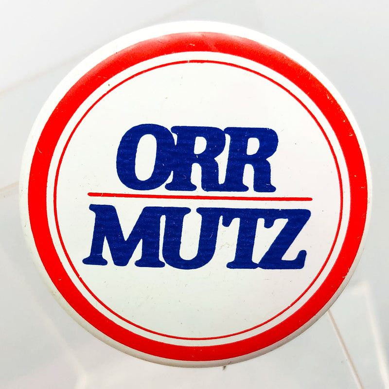 Orr Mutz Political Button 1.5" Indiana Governor Campaign Robert Bob Vintage 1