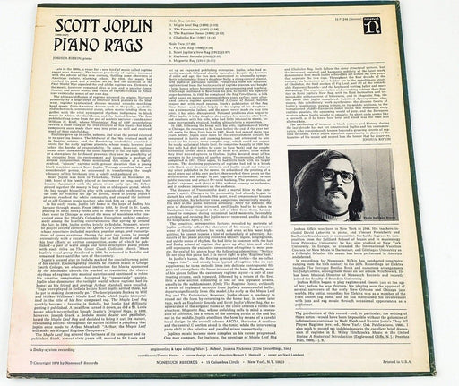 Joshua Rifkin Piano Rags by Scott Joplin Record 33 RPM LP Nonesuch Records 1970 2