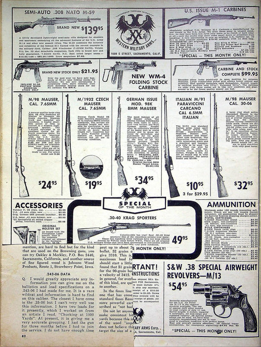 Guns & Ammo Magazine March 1966 Vol 10 #3 S&K Carbine Mount, Savage 340-V